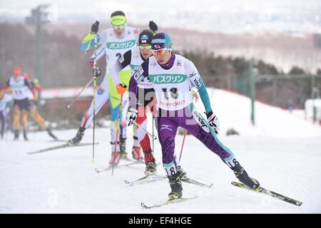 Sapporo, Hokkaido, Giappone. 24 gen 2015. Taihei Kato (JPN) Combinata Nordica : FIS Coppa del Mondo della combinazione nordica Gundersen individuale LH HS134/10.0km a Sapporo, Hokkaido, Giappone . © Hitoshi Mochizuki/AFLO/Alamy Live News Foto Stock