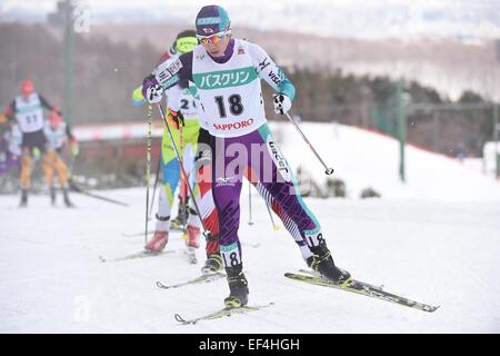 Sapporo, Hokkaido, Giappone. 24 gen 2015. Taihei Kato (JPN) Combinata Nordica : FIS Coppa del Mondo della combinazione nordica Gundersen individuale LH HS134/10.0km a Sapporo, Hokkaido, Giappone . © Hitoshi Mochizuki/AFLO/Alamy Live News Foto Stock