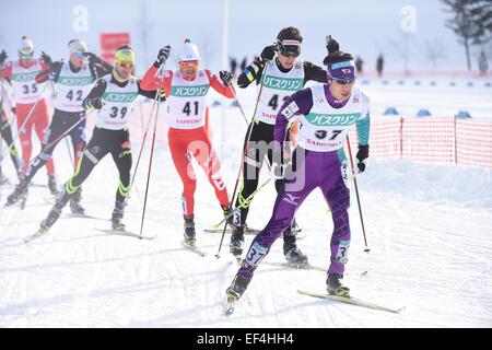 Sapporo, Hokkaido, Giappone. 24 gen 2015. Yusuke Minato (JPN) Combinata Nordica : FIS Coppa del Mondo della combinazione nordica Gundersen individuale LH HS134/10.0km a Sapporo, Hokkaido, Giappone . © Hitoshi Mochizuki/AFLO/Alamy Live News Foto Stock