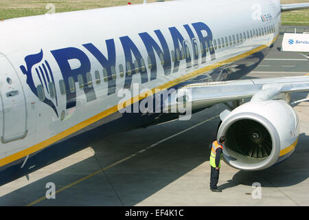 Ryanair Ltd (ISEQ: RYA, LSE: RYA, NASDAQ: RYAAY) è un irlandese a basso costo compagnia aerea con sede a spade, Dublino, Irlanda con esso Foto Stock