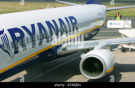 Ryanair Ltd (ISEQ: RYA, LSE: RYA, NASDAQ: RYAAY) è un irlandese a basso costo compagnia aerea con sede a spade, Dublino, Irlanda con esso Foto Stock