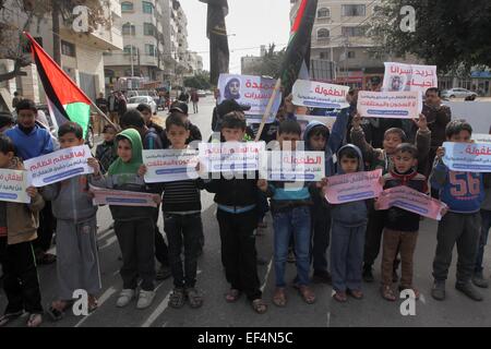 La città di Gaza, Striscia di Gaza, Territori palestinesi. 27 gennaio, 2015. Credito: ZUMA Press, Inc./Alamy Live News Foto Stock