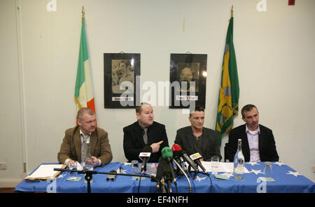 Ex INLA (Irish Esercito di Liberazione Nazionale) prigionieri (da sinistra a destra) Gerard Murray Martin McNangle, Willie Gallagher e Foto Stock