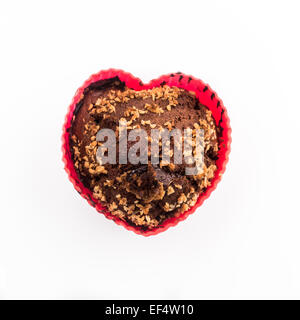 Dolce Cuore di muffin di forma in stampo in silicone Foto Stock