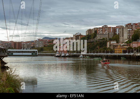 Il Ponte di Vizcaya, Portugalete, Bilbao, Spagna Foto Stock