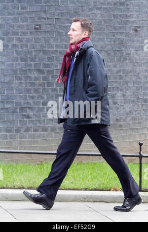 Westminster, Londra, Regno Unito. Il 27 gennaio, 2015. Segretaria di salute Jeremy Hunt arriva a Downing street settimanale per la riunione di gabinetto. Credito: amer ghazzal/Alamy Live News Foto Stock