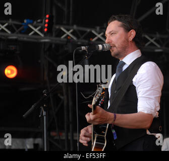 Il Festival Wickerman 2014 - Giorno 1 - spettacoli con: Host dove: Dumfries, Regno Unito quando: 25 Lug 2014 Foto Stock