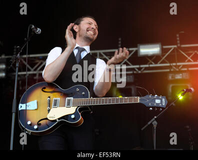 Il Festival Wickerman 2014 - Giorno 1 - spettacoli con: Host dove: Dumfries, Regno Unito quando: 25 Lug 2014 Foto Stock