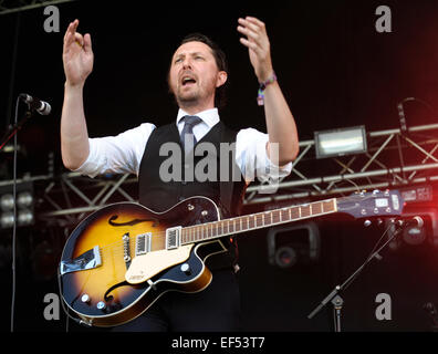 Il Festival Wickerman 2014 - Giorno 1 - spettacoli con: Host dove: Dumfries, Regno Unito quando: 25 Lug 2014 Foto Stock