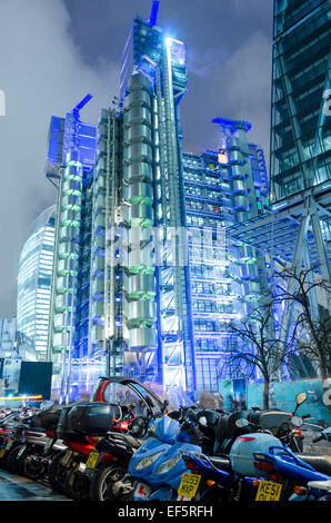 Lloyd's edificio su Lime Street nella città di Londra, Regno Unito Foto Stock