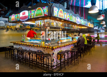 Bar Boqueria, La Boqueria, Mercat de Sant Josep, Market Hall, El Raval, Barcellona, Spagna Foto Stock