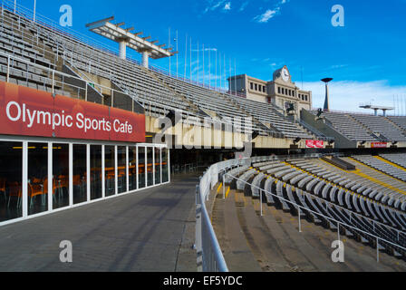 Estadi Olimpic Lluis Campanys, lo stadio olimpico Montjuic, Barcellona, Spagna Foto Stock