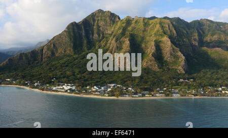 Kaaawa, Costa Sopravento, Oahu, Hawaii Foto Stock