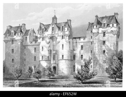 1852 Fyvie stile baronale Castle Turriff in Aberdeenshire Foto Stock