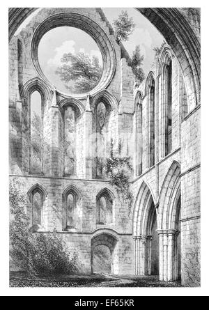 1852 interno transetto nord priorato Pluscarden Abbey Cattolica Romana monastero benedettino glen masterizzazione Nero Elgin, in Moray Foto Stock