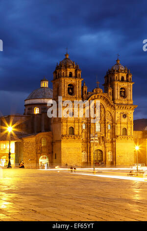 La Compania de Jesus (la Compagnia di Gesù) Chiesa, Cusco, Perù Foto Stock