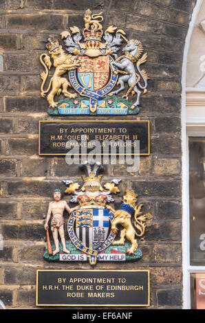 Royal Warrant St James London Foto Stock