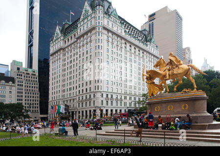 Plaza Hotel Central Park South e Grand Army Plaza midtown Manhattan, New York, USA, America Foto Stock