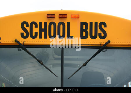 Scuola Bus,close up Foto Stock