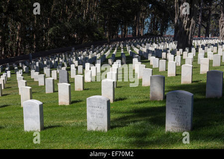 Lapidi, san francisco cimitero nazionale cimitero nazionale, presidio, la città di San Francisco, San Francisco, California Foto Stock