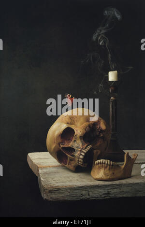 Vanitas vita morte e risurrezione Foto Stock