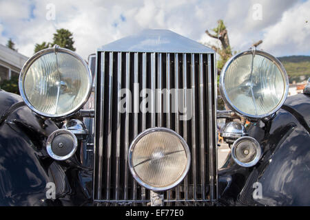 Auto d'epoca, fari anteriori Foto Stock