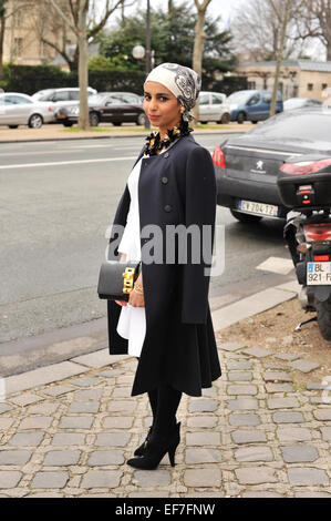 Alhala arrivando presso la pista di Dior mostra durante la Haute Couture della settimana della moda a Parigi - Jan 26, 2015 - Foto: Pista Manhattan/Celine Gaille/picture alliance Foto Stock