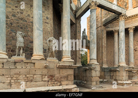Teatro romano di Merida, Estremadura, Spagna, Europa Foto Stock