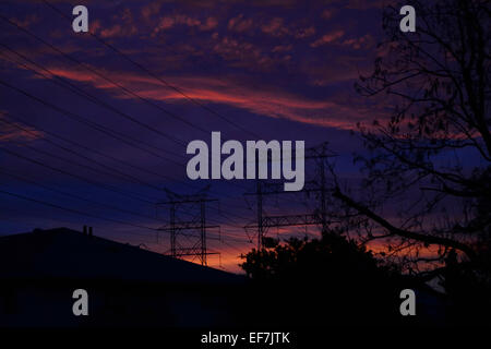 Los Angeles, California, USA. Il 28 gennaio, 2015. Noi Meteo: Sunrise a Los Angeles California USA Credito: Chester marrone/Alamy Live News Foto Stock
