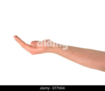Proteso aprire palm gesto isolato Foto Stock