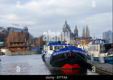 Aprire Harbourfront Amsterdam Foto Stock