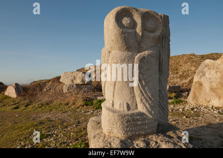 Scultura in Tout cava, Portland Dorset Regno Unito Foto Stock