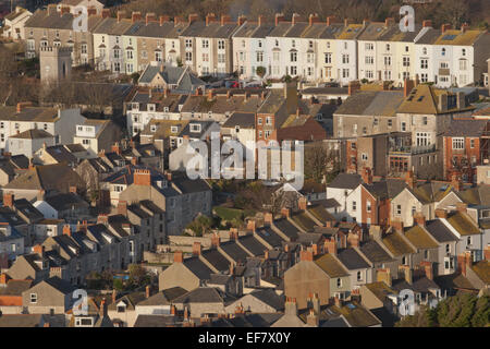 Vista obliqua di Fortuneswell, su PORTLAND, DORSET REGNO UNITO Foto Stock