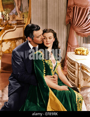 CLARK GABLE, Vivien Leigh, Via col vento, 1939 Foto Stock