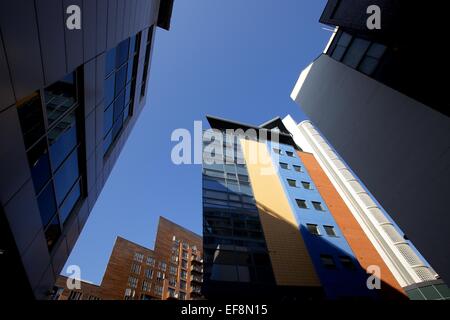 Esterno il colpo di Leeds city center edifici Foto Stock