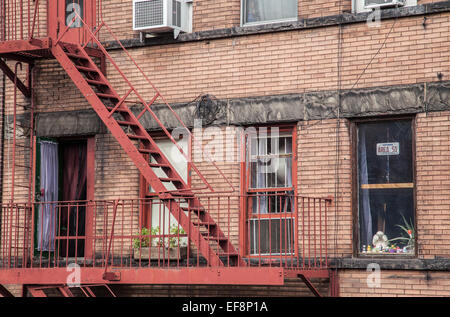 Edificio di appartamenti in Manattan, New York City Foto Stock