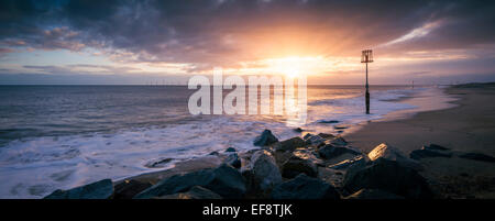 Sunrise a Caister Foto Stock