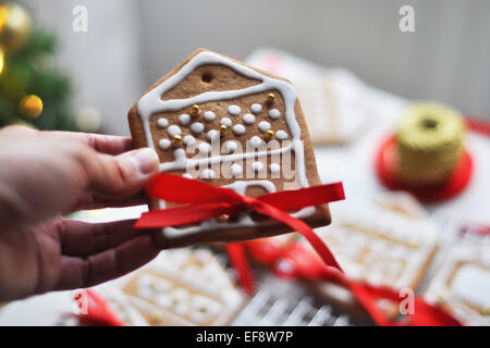 La decorazione di pan di zenzero Foto Stock