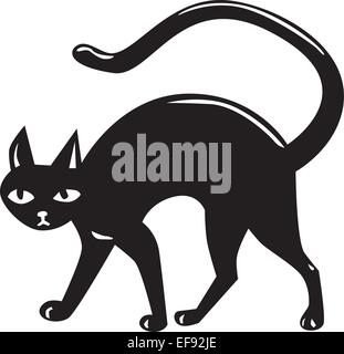 Un gatto nero Illustrazione Vettoriale
