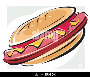 Hot Dog Illustrazione Vettoriale