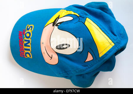 Sonic the Hedgehog cappello da baseball isolati su sfondo bianco Foto Stock