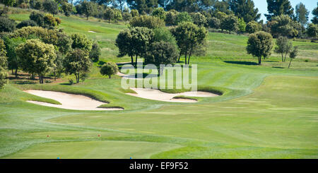 Bunker di sabbia sul campo da golf Foto Stock