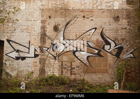 Graffiti vecchio mulino ad acqua East Sussex Foto Stock