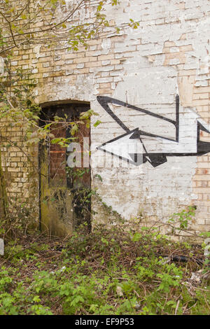 Graffiti vecchio mulino ad acqua East Sussex Foto Stock