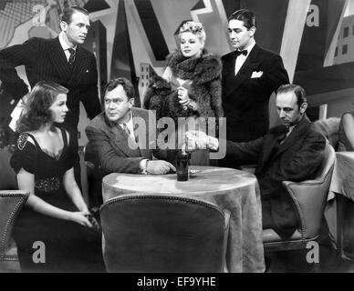 RITA HAYWORTH, Douglas Fairbanks Jr., Thomas Mitchell, vale la pena di costanza, John Qualen, Angeli sopra Broadway, 1940 Foto Stock