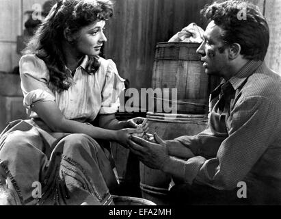 RUTH ROMAN, DANE CLARK, barricata, 1950 Foto Stock