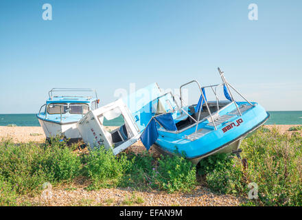 Barche di sinistra Foto Stock