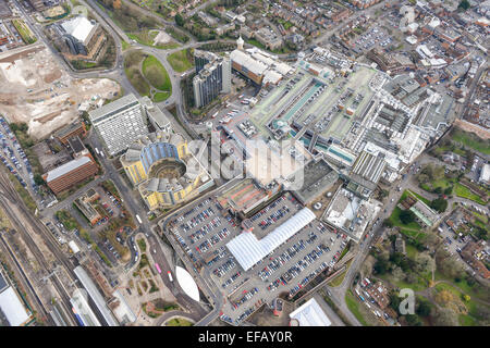 Una veduta aerea di Basingstoke town center Foto Stock