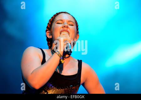 BENICASSIM, Spagna - 19 luglio Katy B (cantante e cantautore) in concerto a FIB Festival il 19 luglio 2014 a Benicassim, Spagna Foto Stock