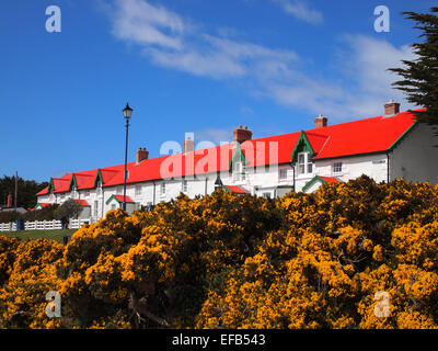 Marmont fila, un edificio elencato su Ross Road, nelle isole Falkalnd capitale, Stanley Foto Stock